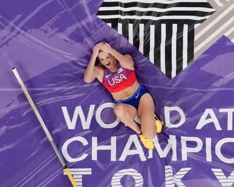 The American vaulter claims third world vaulting championship in thrilling Japanese competition