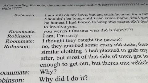 Detailed Text Thread Between Conservative Commentator Suspect and Co-resident